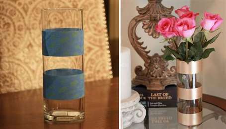 Paint on Glass - DIY Gold Leaf Lase