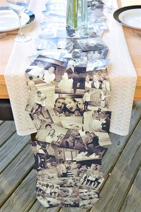 DIY Photo Collage Tablerunner