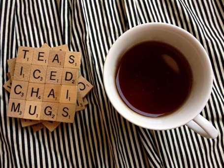 DIY Scrabble Coasters