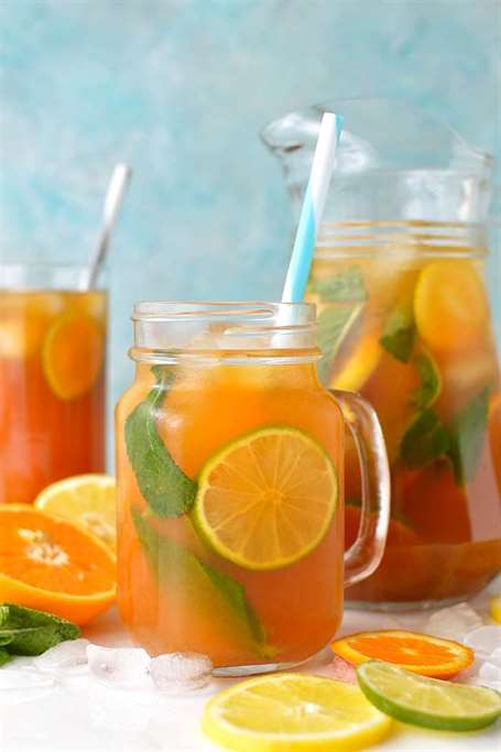 Trà đá bạc hà và cam quýt - một thức uống thanh mát, sảng khoái sẽ giúp bạn hạ nhiệt và giúp bạn sảng khoái trong những ngày nóng bức.