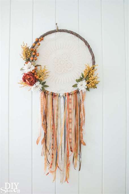 Tự làm vòng hoa dreamcatcher mùa thu