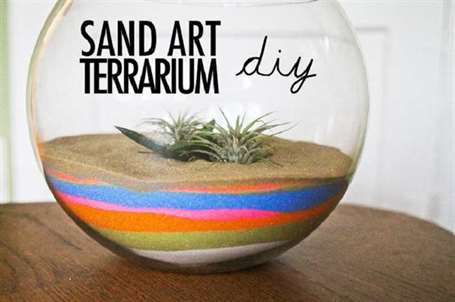 Terrarium cát nghệ thuật đầy màu sắc