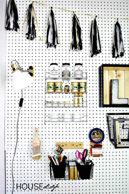 Tổ chức phòng thủ công pegboard 3 683x1024