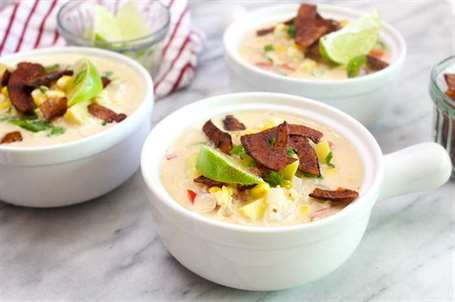 Trao đổi thức ăn chowder ngô tươi tốt cho sức khỏe