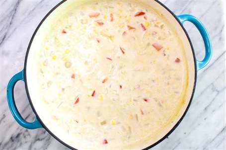 Chowder ngô tươi tốt cho sức khỏe mịn và rất kem