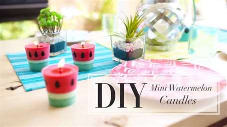 Nến dưa hấu mini DIY