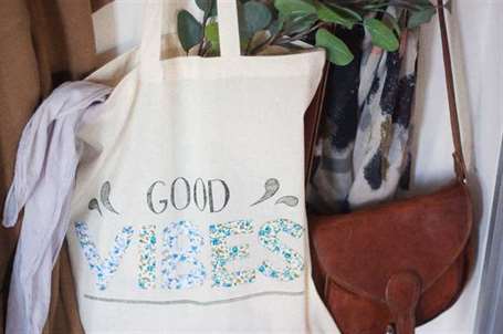 Diy Flower quote túi tote bag set4