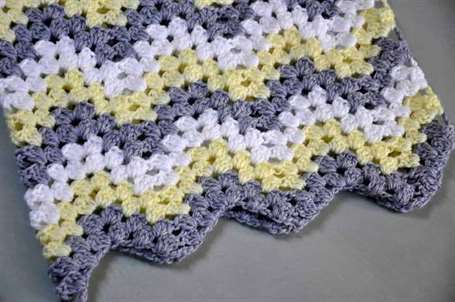 Granny ripple baby afghan