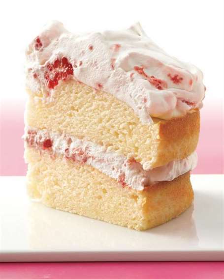Raspberry cream layer cake