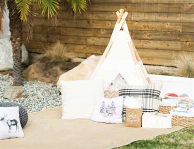 Navy & Gold Campfire Baby Shower - Lấy cảm hứng từ điều này