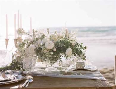 Cảm hứng đám cưới bên bờ biển xanh và trắng - Lấy cảm hứng từ điều này