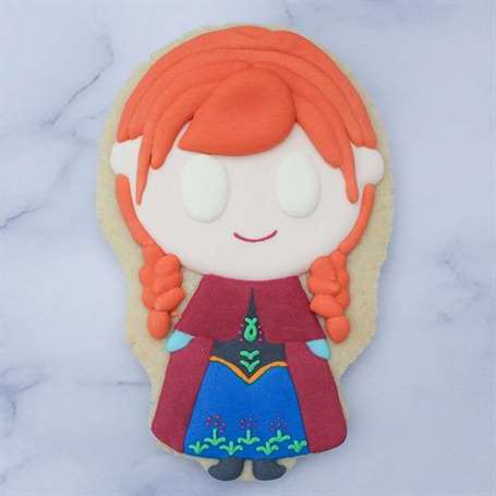 Anna - Frozen Cookie Hướng dẫn về Ý tưởng Bữa tiệc của Kara |  KarasPartyIdeas.com