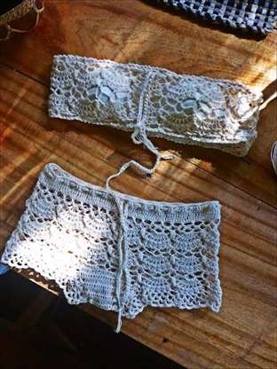 Crochet ống top và quần short bé trai