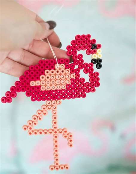 Flamingo perler hạt decoriation