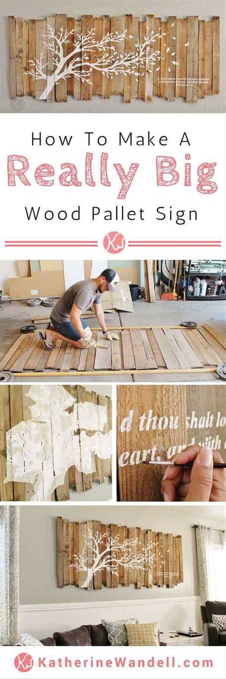 Nghệ thuật treo tường pallet được làm theo yêu cầu và vẽ tay