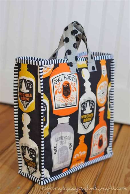 Halloween vải tote may mẫu