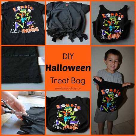 Halloween áo thun biến kẹo tote