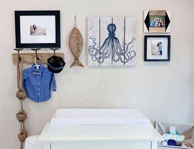 Cream & Navy Nautical Nursery - Lấy cảm hứng từ điều này