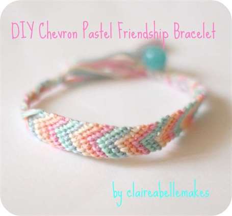 Vòng tay tình bạn màu pastel Chevron