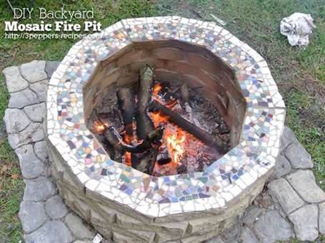 Tự làm đồ khảm firepit ở sân sau