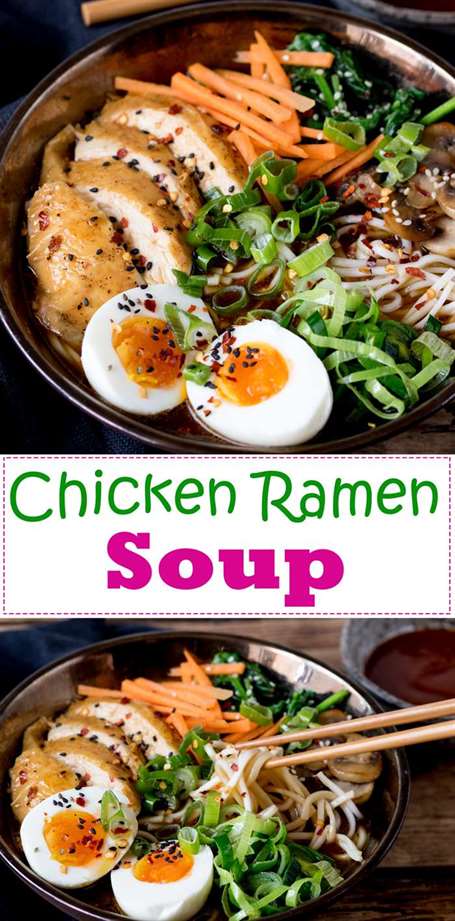 Ramen gà tự làm với nước dùng nấu chậm ngon.