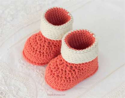 Autumn blaze baby booties crochet mẫu 5