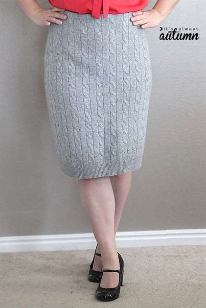 32 sweater pencil skirt tutorial