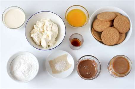 Thành phần món bánh phô mai caramel muối