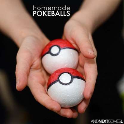 Tự làm pokeballs cho trẻ em đồ chơi pokemon tự chế hình vuông