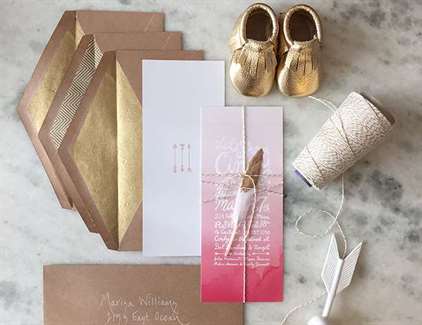 Màu hồng Ombre Baby Shower