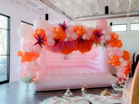 Bounce House from a Whimsical Into the Wild Party on Kara's Party Ideas |  KarasPartyIdeas.com