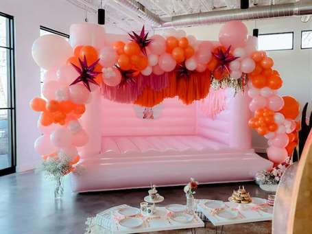 Bounce House from a Whimsical Into the Wild Party on Kara's Party Ideas |  KarasPartyIdeas.com