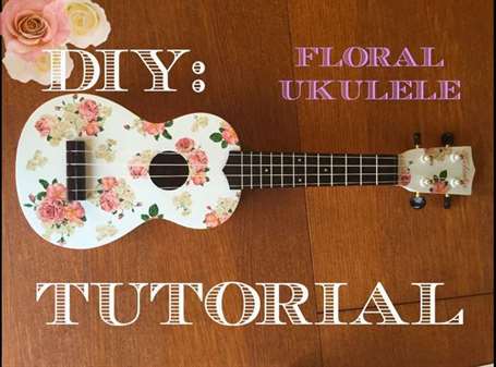 Đàn ukelele hoa dễ thương