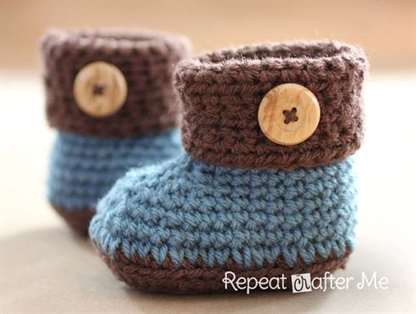 Cuffed Booties Crochet