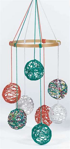 Yarn Ball Mobile DIY