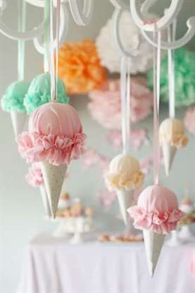 DIY Icea Cream Baby Mobile