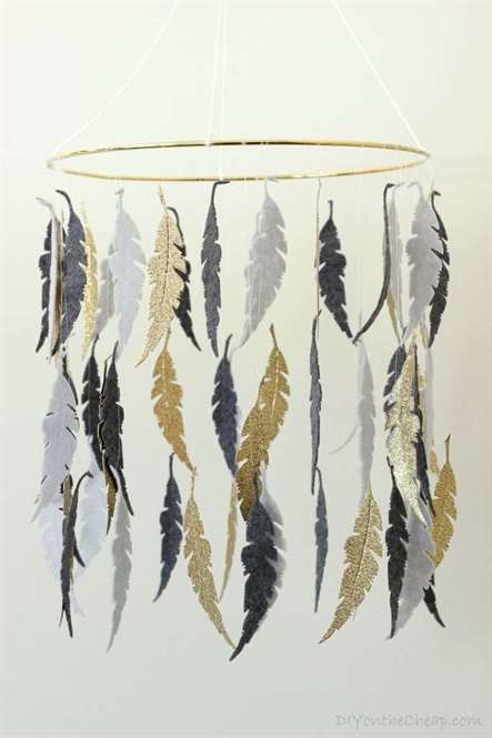 Feather Baby Mobile DIY