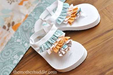 Ruffle Flip Flop DIY