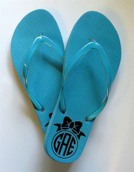 Monogram Flip Flop DIY