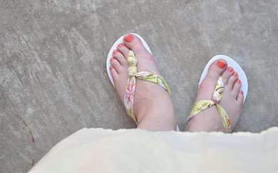 KNotted vải Flip Flop DIY