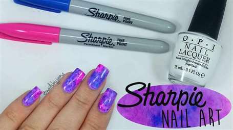 Tự làm nail sharpie