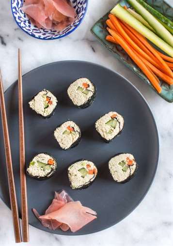 Sushi đậu hũ không hạt