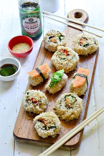 Sushi cá ngừ cay chay