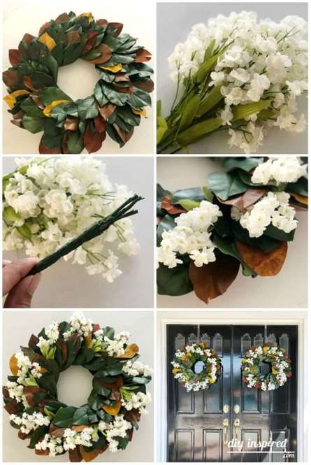 Magnolia Spring Wreath DIY