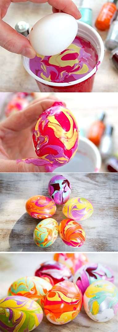 Tự làm sơn móng tay nhúng trứng phục sinh thumb2