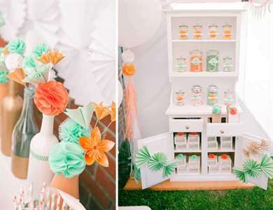 Vintage Peach and Mint Circus Party