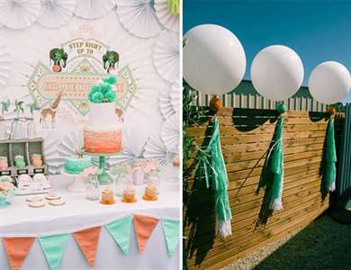 Vintage Peach and Mint Circus Party