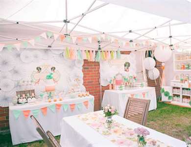 Vintage Peach and Mint Circus Party