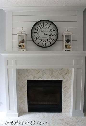 Clock decor fireplace design idea