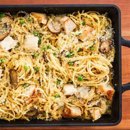 Gà tây dễ làm tetrazzini